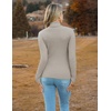 Zeagoo Women’s Turtleneck Sweaters 2026 Fall Fitted Long Sleeve Basic Tops(Grey)