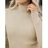 Zeagoo Women’s Turtleneck Sweaters 2026 Fall Fitted Long Sleeve Basic Tops(Khaki)