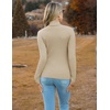 Zeagoo Women’s Turtleneck Sweaters 2026 Fall Fitted Long Sleeve Basic Tops(Khaki)