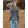 Zeagoo Women’s Turtleneck Sweaters 2026 Fall Fitted Long Sleeve Basic Tops(Light Grey)