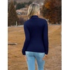 Zeagoo Women’s Turtleneck Sweaters 2026 Fall Fitted Long Sleeve Basic Tops(Navy)