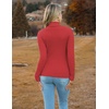 Zeagoo Women’s Turtleneck Sweaters 2026 Fall Fitted Long Sleeve Basic Tops(Red)