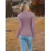 Zeagoo Women’s Turtleneck Sweaters 2026 Fall Fitted Long Sleeve Basic Tops(Taro)