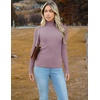 Zeagoo Women’s Turtleneck Sweaters 2026 Fall Fitted Long Sleeve Basic Tops(Taro)
