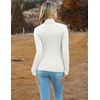 Zeagoo Women’s Turtleneck Sweaters 2026 Fall Fitted Long Sleeve Basic Tops(White)