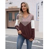 Zeagoo Womens V Neck Sweaters Long Sleeve Lightweight with Buttons Oufits(C-chocolate Brown)