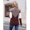 Zeagoo Womens V Neck Sweaters Long Sleeve Lightweight with Buttons Oufits(C-chocolate Brown)