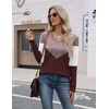 Zeagoo Womens V Neck Sweaters Long Sleeve Lightweight with Buttons Oufits(C-chocolate Brown)