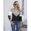 Zeagoo Womens V Neck Sweaters Long Sleeve Lightweight with Buttons Oufits(C-grey Black)