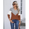 Zeagoo Womens V Neck Sweaters Long Sleeve Lightweight with Buttons Oufits(C-grey Caramel)