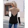 Zeagoo Womens V Neck Sweaters Long Sleeve Lightweight with Buttons Oufits(C-khaki Black)