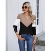 Zeagoo Womens V Neck Sweaters Long Sleeve Lightweight with Buttons Oufits(C-khaki Black)