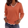 Zeagoo Women’s 2026 Fall V Neck Sweater Long Sleeve Lightweight Knit Tops(Caramel)