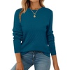 Zeagoo Womens Fall Sweaters Long Sleeve Crew Neck Ribbed Knit Pullover Tops(A Blue)
