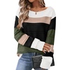 Zeagoo Womens Sweaters Cute Long Sleeve Off The Shoulder Pullover Tops Hollow Out Crochet Dressy Casual Outfits(Multi-green)