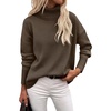 Zeagoo Women’s Turtleneck Sweater 2026 Fall Winter Chunky Knitted Pullover(Coffee)
