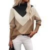 Zeagoo Women’s Turtleneck Sweater Fall Winter 2026 Long Sleeve Chunky Knitted Trendy Pullover Tops(V-brown)
