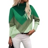 Zeagoo Women’s Turtleneck Sweater Fall Winter 2026 Long Sleeve Chunky Knitted Trendy Pullover Tops(V-green)
