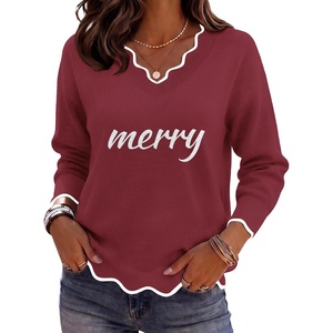 Zeagoo Women’s 2026 Fall V Neck Sweater Long Sleeve Lightweight Knit Tops(Z – Merry)