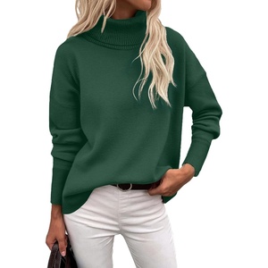 Zeagoo Women’s Turtleneck Sweater 2026 Fall Winter Chunky Knitted Pullover(Green)