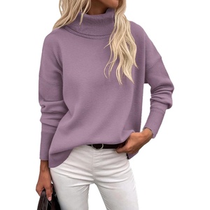 Zeagoo Women’s Turtleneck Sweater 2026 Fall Winter Chunky Knitted Pullover(Light Purple)