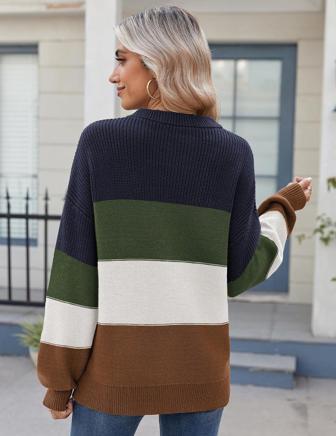 image:imageZeagoo Sweaters for Women Cotton Loose Fit Chunky Knit Casual Fall OutfitsTz250