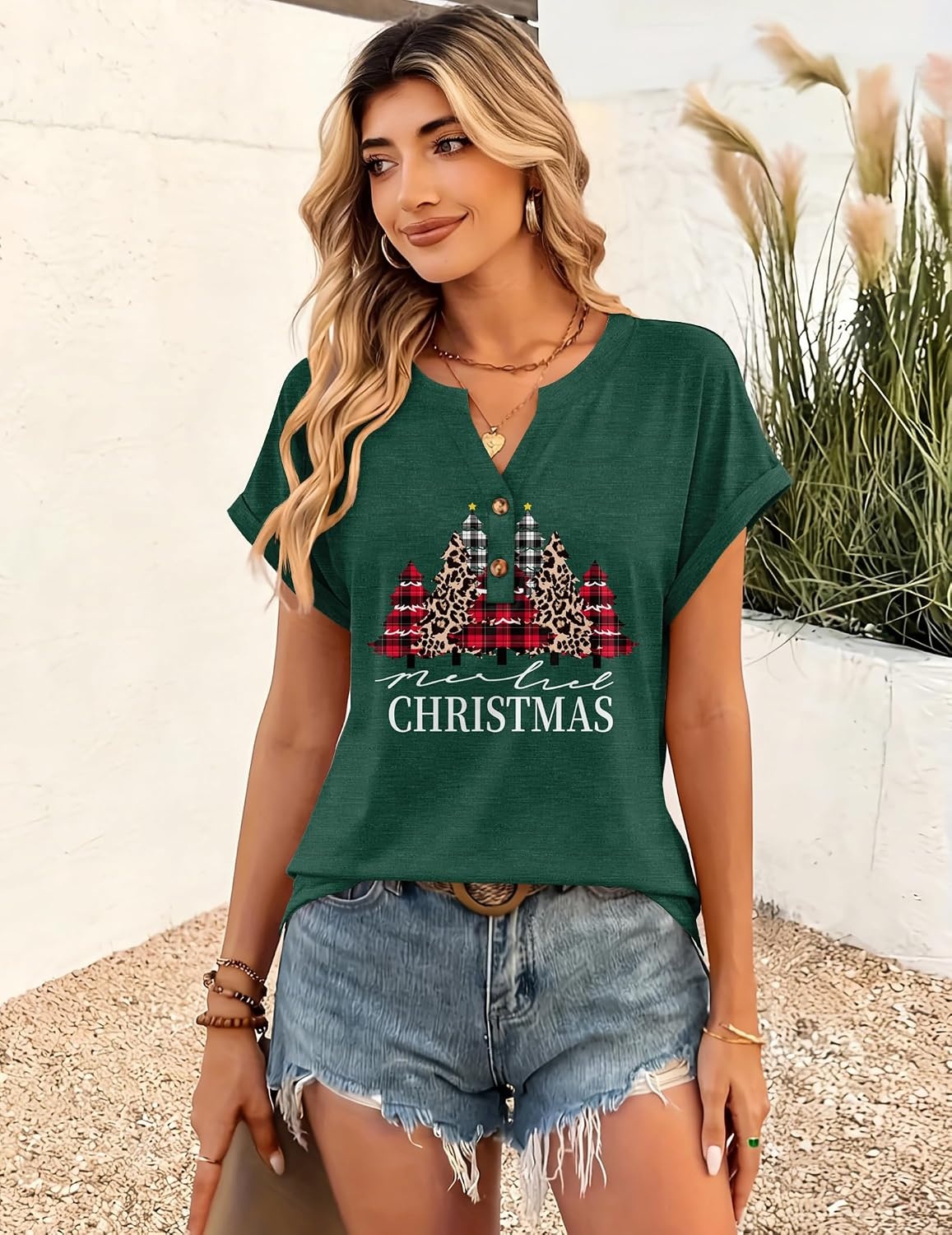 image:imageZeagoo Women Tops Short Sleeve T Shirts V Neck Dressy Casual Work BlousesSd484