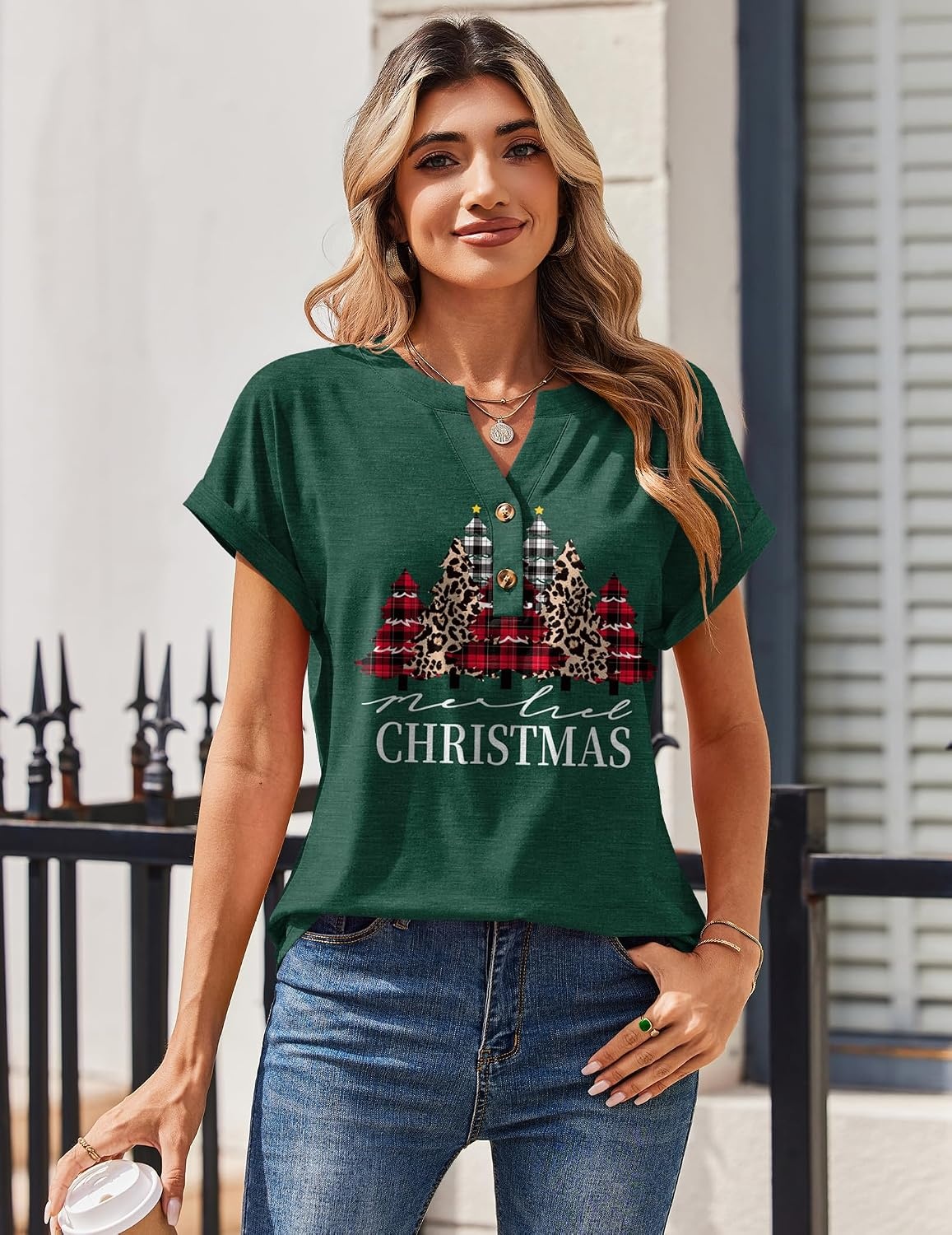 image:imageZeagoo Women Tops Short Sleeve T Shirts V Neck Dressy Casual Work BlousesSd484