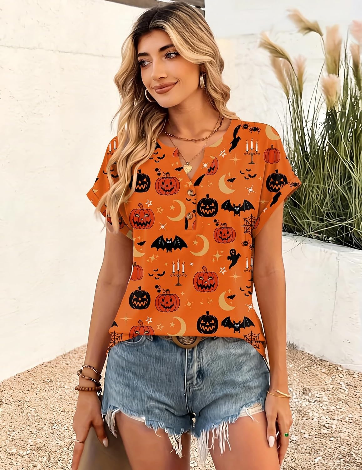 image:imageZeagoo Women Tops Short Sleeve T Shirts V Neck Dressy Casual Work BlousesWs85