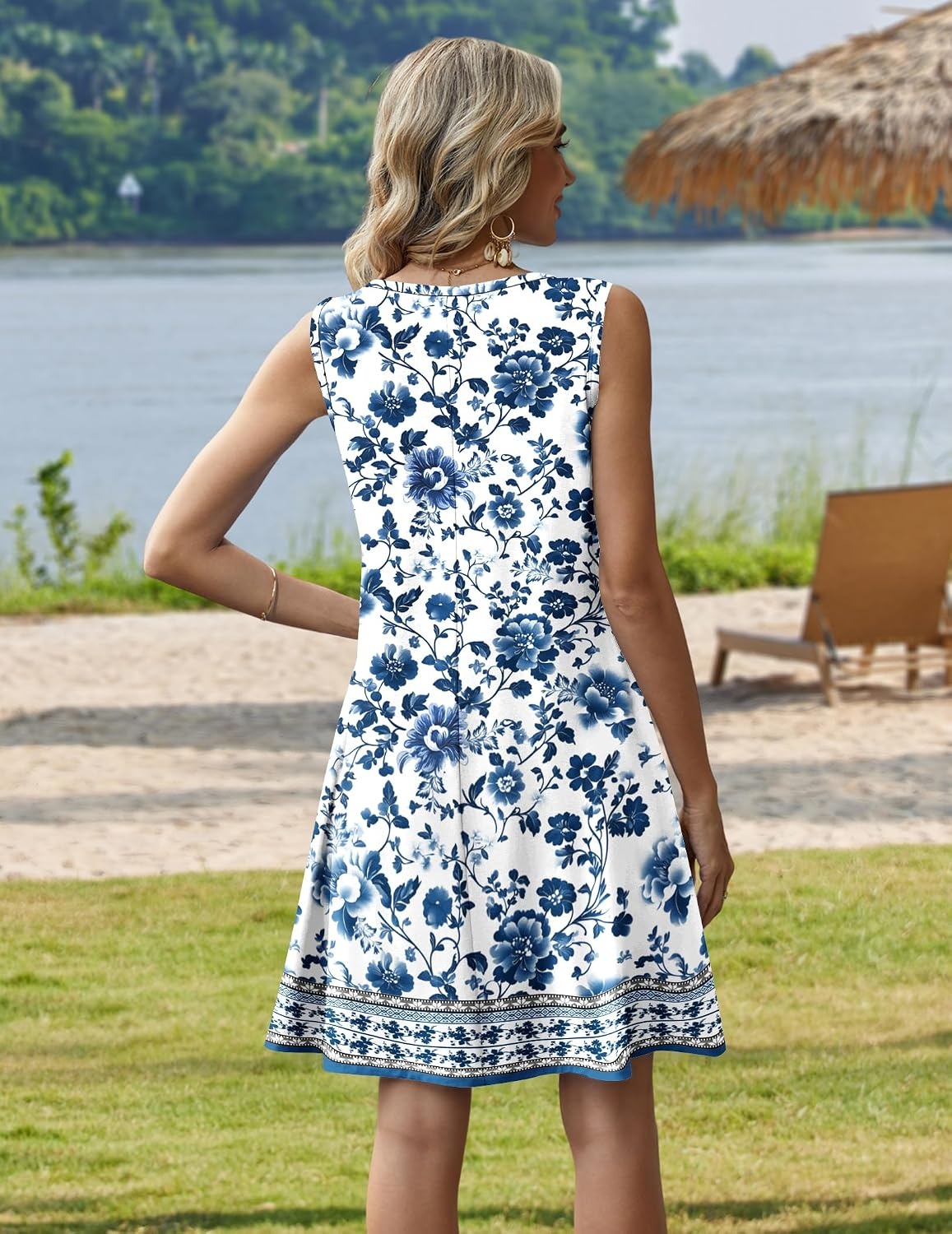 image:imageZeagoo Womens Summer Dress 2026 Sleeveless Casual ALine Tshirt SundressesMz950