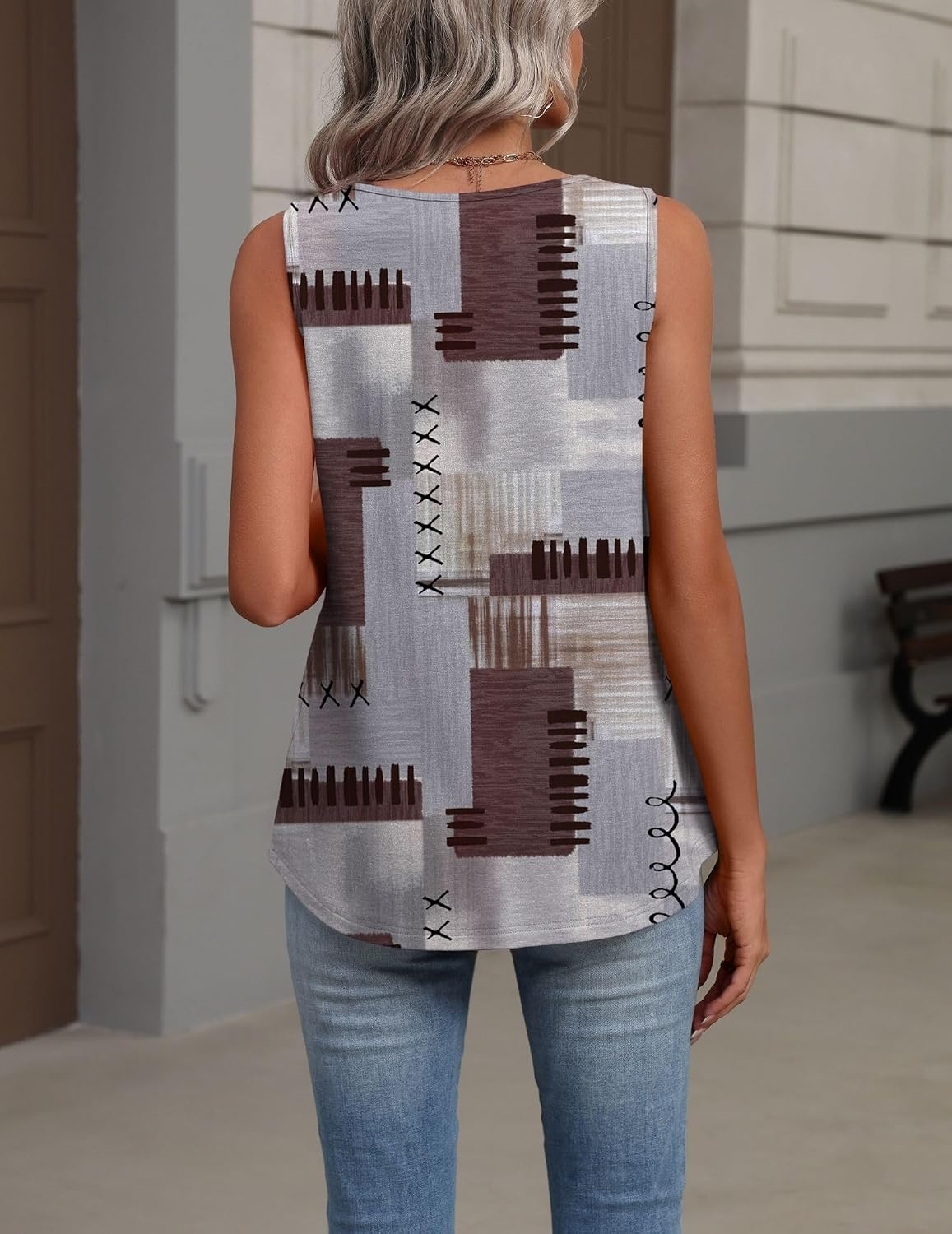 image:imageZeagoo Womens Tank Tops Summer Sleeveless Tops V Neck Pleated ShirtsJh609mixed Color