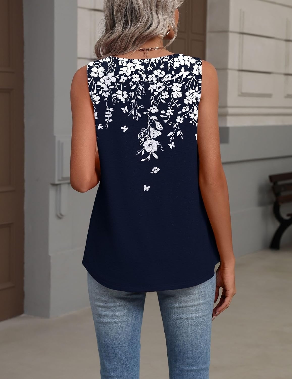 image:imageZeagoo Womens Tank Tops Summer Sleeveless Tops V Neck Pleated ShirtsSf103