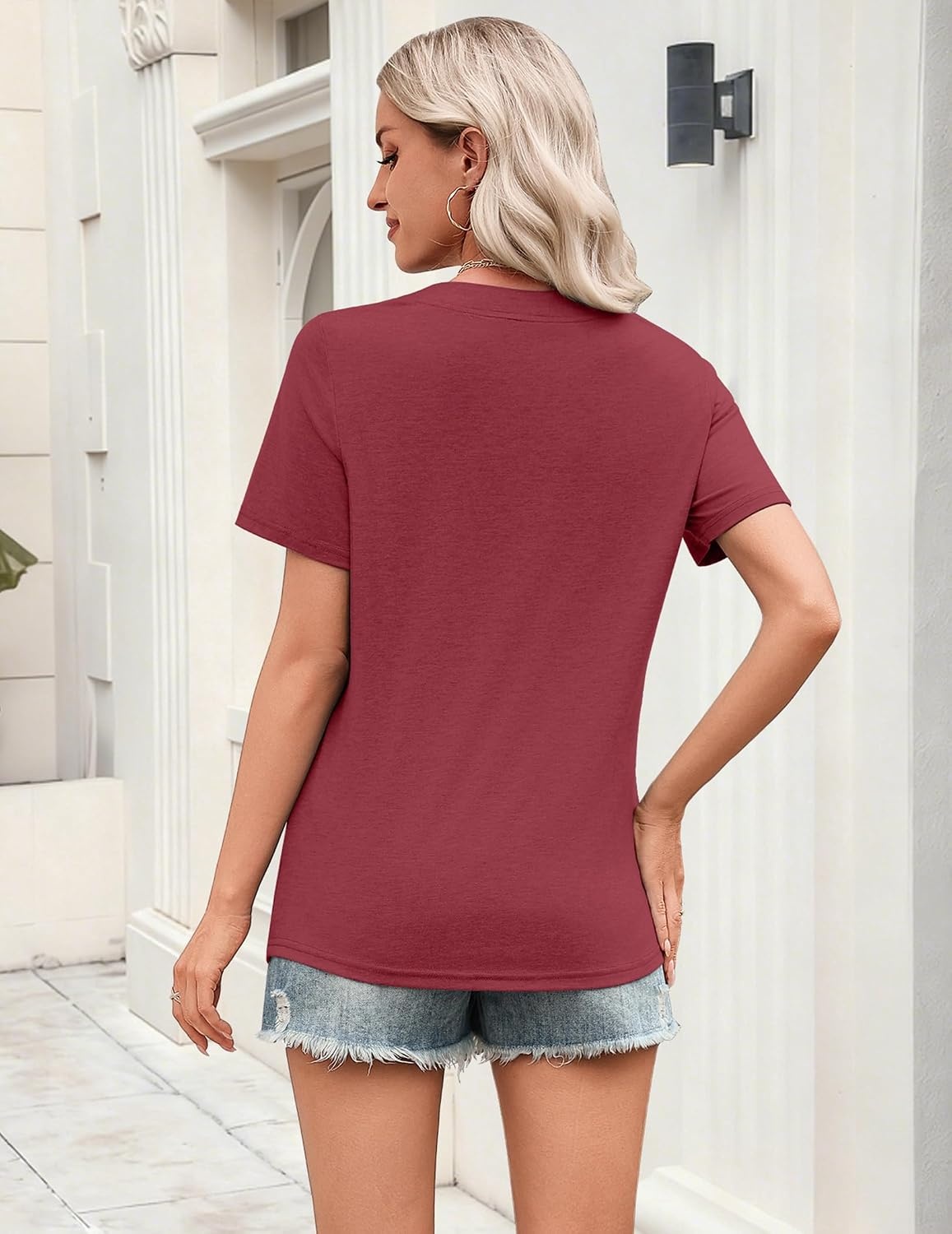 image:imageZeagoo Womens Tops Short Sleeve V Neck Tee Shirts Cute Dressy CasualBred