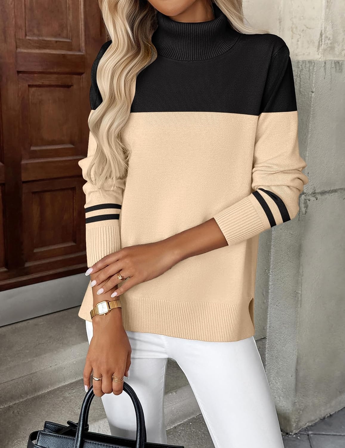image:imageZeagoo Womens Turtleneck Sweater Long Sleeve Casual Knit Pullover Top 2026Pat1
