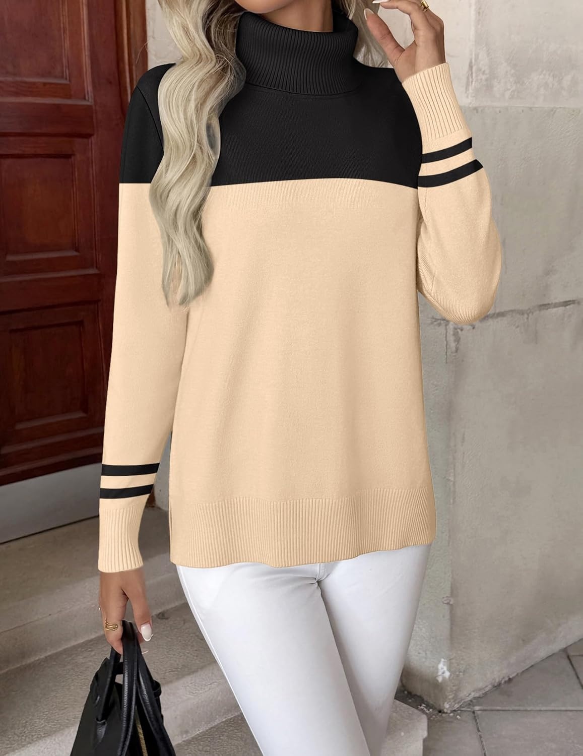 image:imageZeagoo Womens Turtleneck Sweater Long Sleeve Casual Knit Pullover Top 2026Pat1