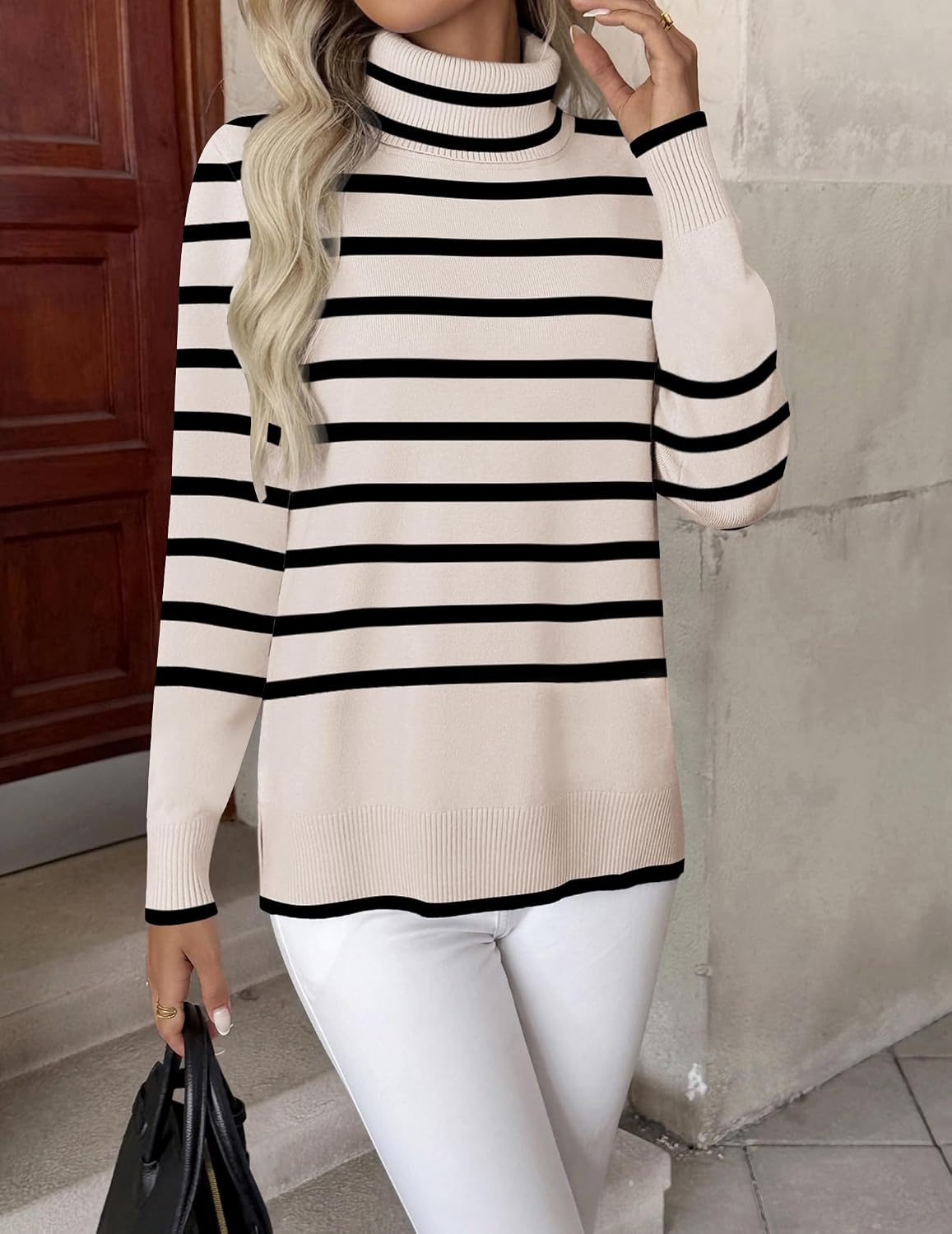 image:imageZeagoo Womens Turtleneck Sweater Long Sleeve Casual Knit Pullover Top 2026Pat2