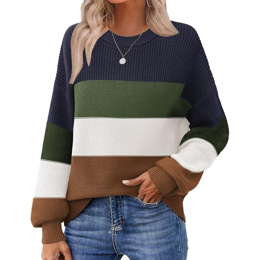 image:imageZeagoo Sweaters for Women Cotton Loose Fit Chunky Knit Casual Fall OutfitsTz250