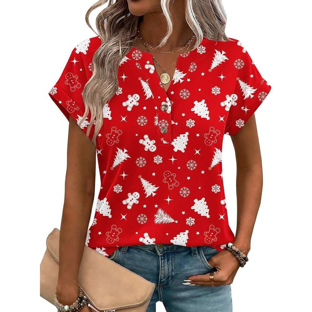 image:imageZeagoo Women Tops Short Sleeve T Shirts V Neck Dressy Casual Work BlousesSd737