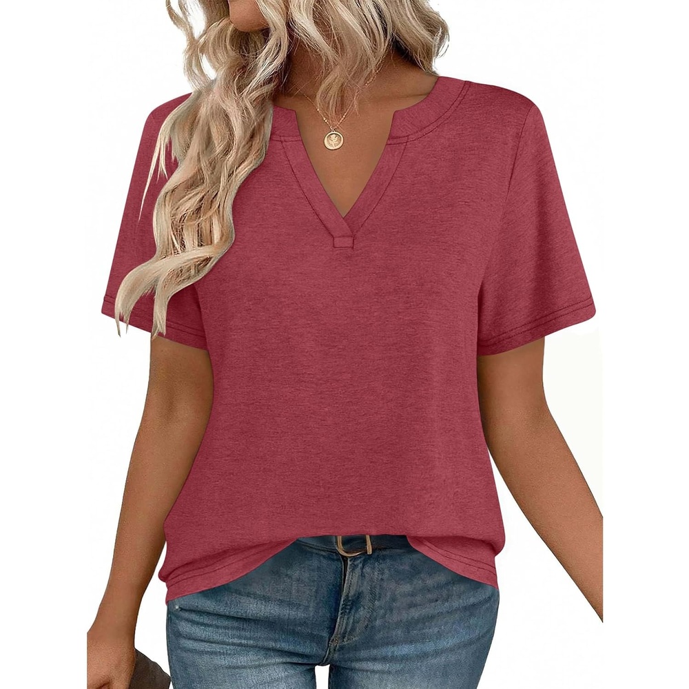 image:imageZeagoo Womens Tops Short Sleeve V Neck Tee Shirts Cute Dressy CasualBred