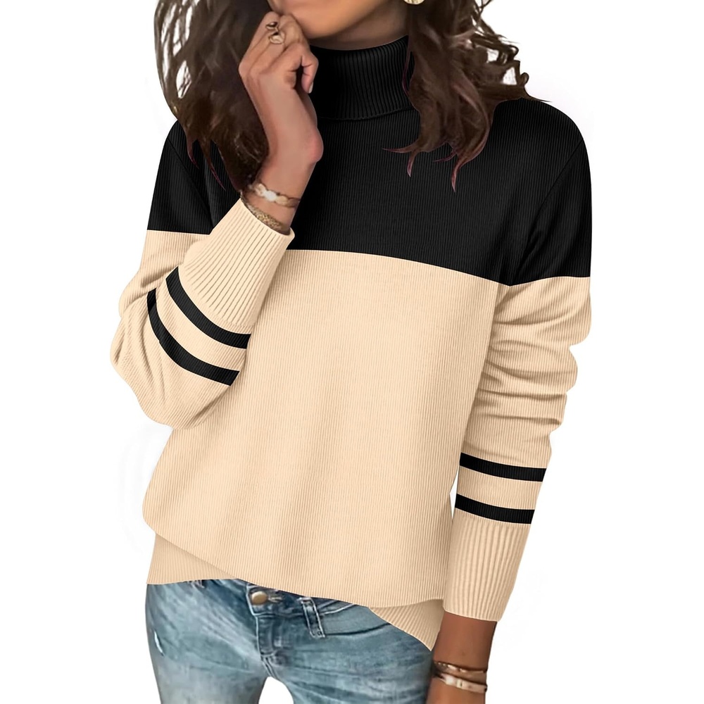 image:imageZeagoo Womens Turtleneck Sweater Long Sleeve Casual Knit Pullover Top 2026Pat1