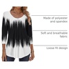 Zeagoo 3/4 Sleeve Tops for Women Crew Neck Blouses Pleated Casual Shirts Fall Work Clothes 2026(Black White 1)
