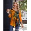 Zeagoo 3/4 Sleeve Tops for Women Crew Neck Blouses Pleated Casual Shirts Fall Work Clothes 2026(Multi 2)