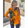 Zeagoo 3/4 Sleeve Tops for Women Crew Neck Blouses Pleated Casual Shirts Fall Work Clothes 2026(Multi 2)