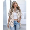 Zeagoo Button Down Shirts for Women Short Sleeve Tops Dressy Casual Blouses(An443-apricot)