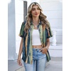 Zeagoo Button Down Shirts for Women Short Sleeve Tops Dressy Casual Blouses(Cx289-multicolored)