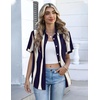 Zeagoo Button Down Shirts for Women Short Sleeve Tops Dressy Casual Blouses(Cx327-graphics)