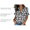 Zeagoo Button Down Shirts for Women Short Sleeve Tops Dressy Casual Blouses(Jh608- Geometry)