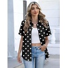Zeagoo Button Down Shirts for Women Short Sleeve Tops Dressy Casual Blouses(Jh696- Polka Dot)