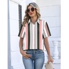 Zeagoo Button Down Shirts for Women Short Sleeve Tops Dressy Casual Blouses(Tz264)