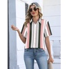 Zeagoo Button Down Shirts for Women Short Sleeve Tops Dressy Casual Blouses(Tz264)